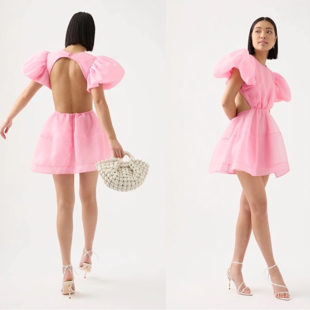 AJE Simplicity Cut Out Mini Dress in Ballet Pink